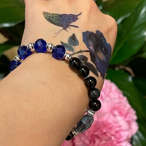 Stone Beads & Crystal beads Bracelet 🍃will arrive in jewelry pouch. - Picture 4 of 7